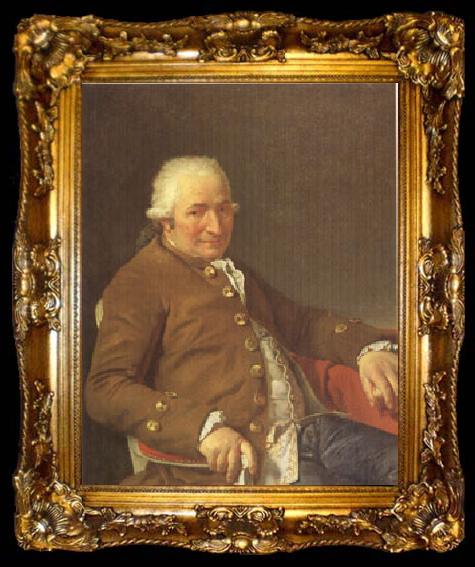framed  Jacques-Louis  David Charles-Pierre Pecoul,Contractor of Royal Buildings,Father-in-Law of the Artist (mk05), ta009-2